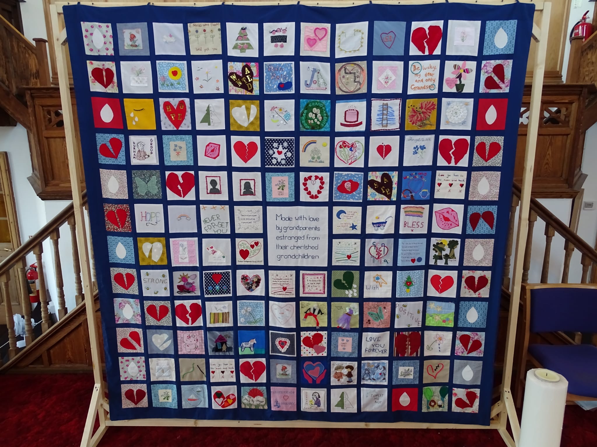 Estranged grandparents quilt exhibited at House of Commons Post